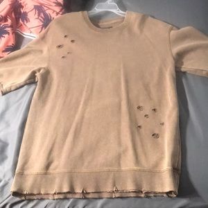 Distressed tee, fits bigger